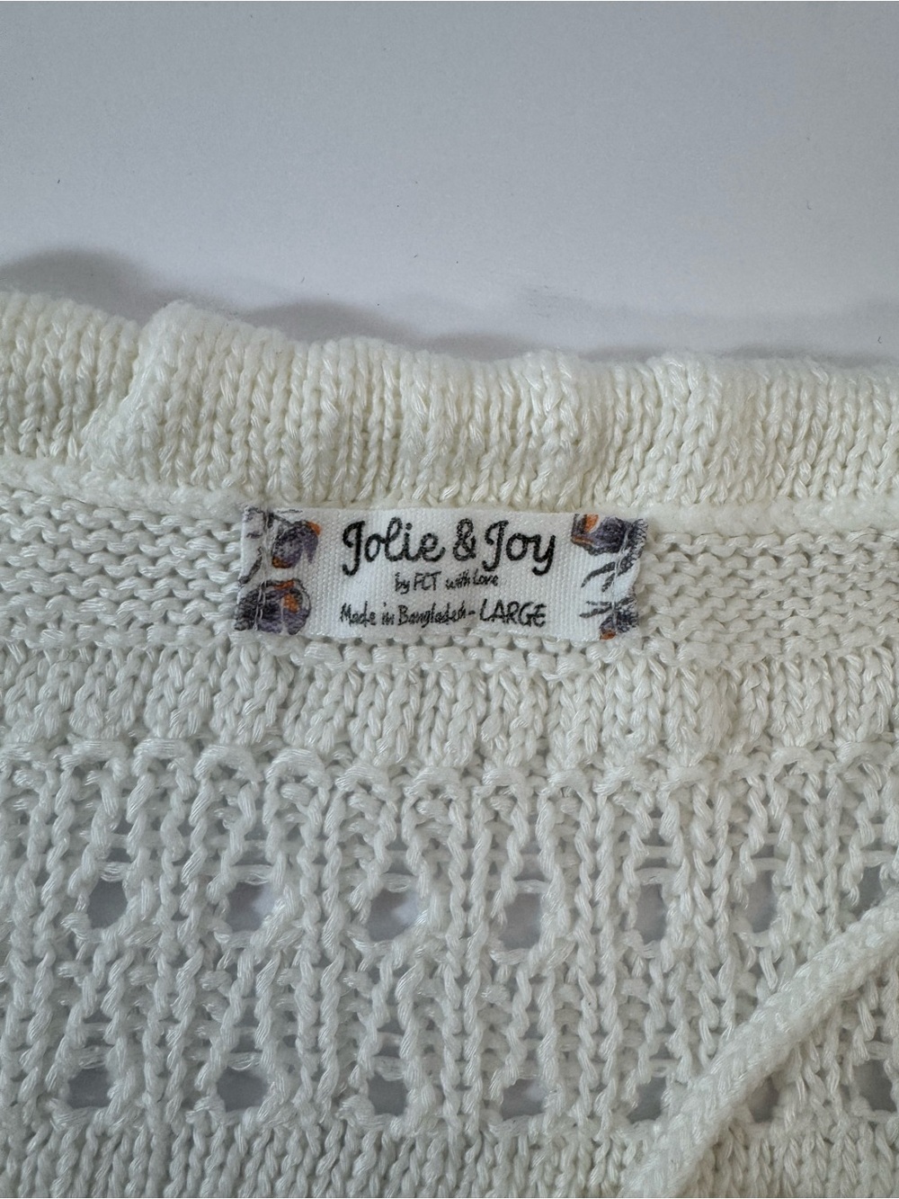 Crochet Halter Crop Top with Multicolor Stripes - White - Picture 4 of 14
